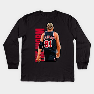 From the Paint to Pyongyang The Rodman Journey Kids Long Sleeve T-Shirt